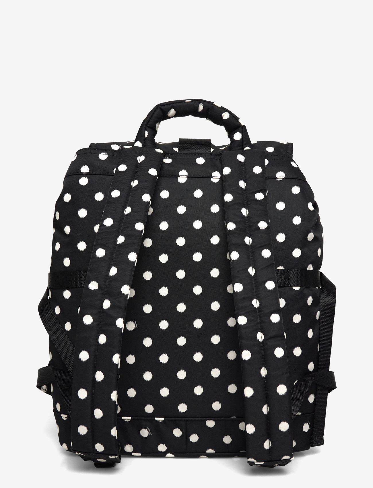 Ganni - Black Dots Re-Tech Backpack - backpacks - black - 1