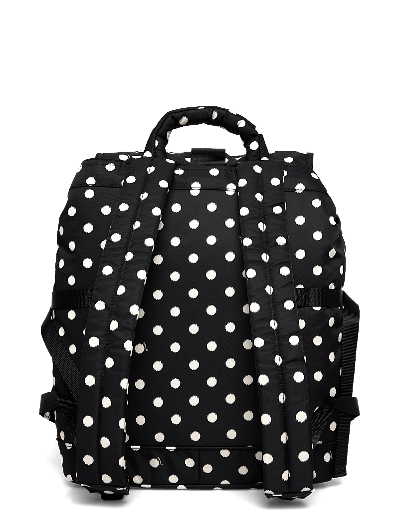 Ganni - Black Dots Re-Tech Backpack - rucksäcke - black - 1