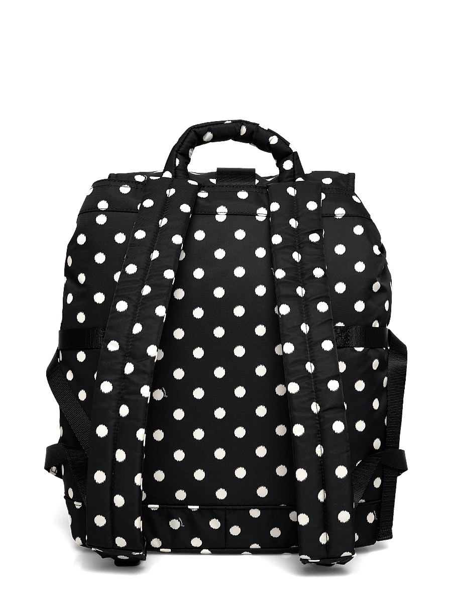 Ganni - Black Dots Re-Tech Backpack - seljakotid - black - 1