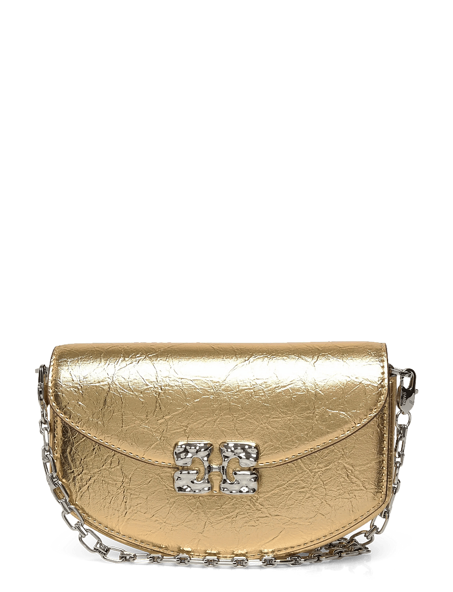 Ganni - Lulu Wallet On Chain - portemonnaies - gold - 0