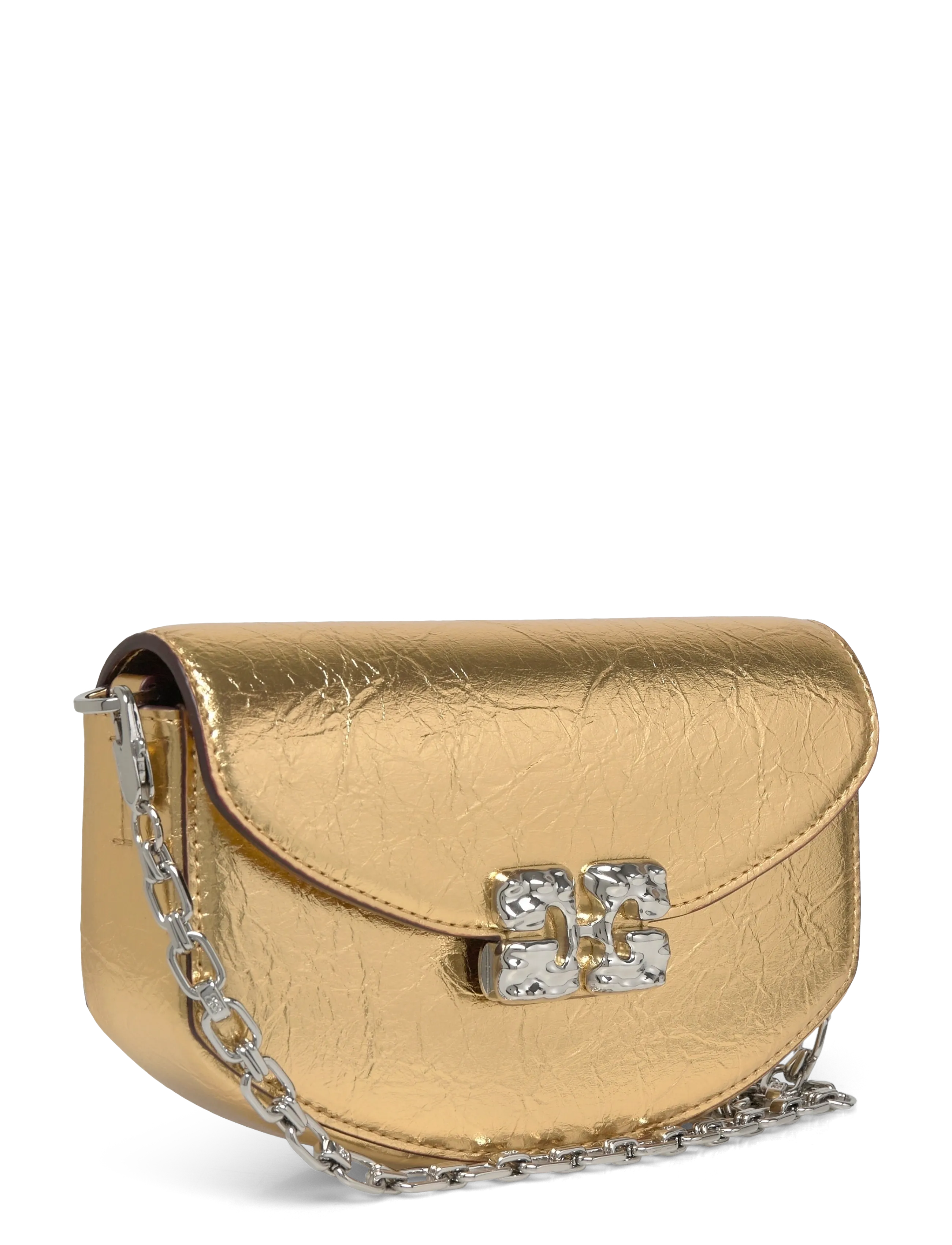 Ganni - Lulu Wallet On Chain - portemonnaies - gold - 2