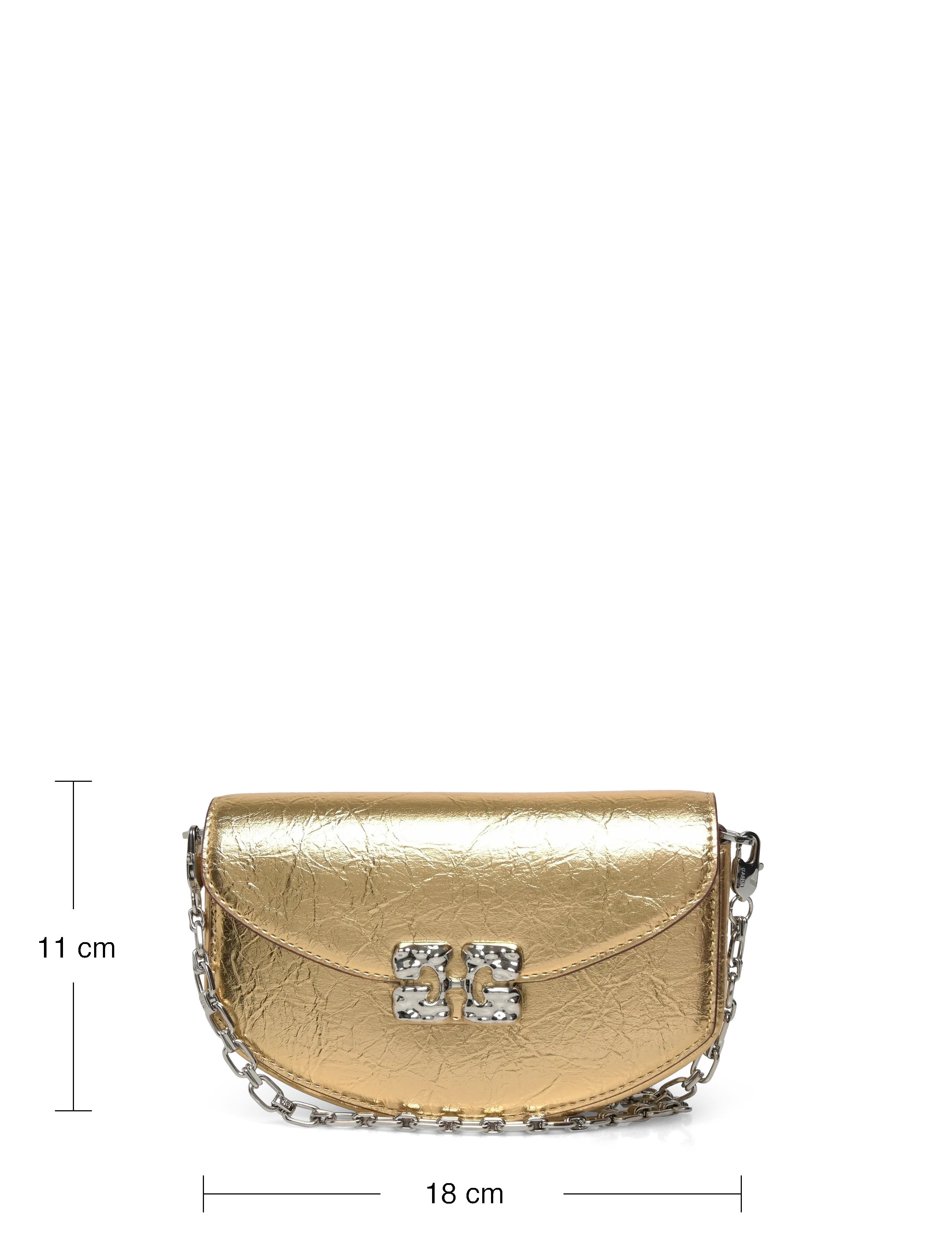 Ganni - Lulu Wallet On Chain - portemonnaies - gold - 3