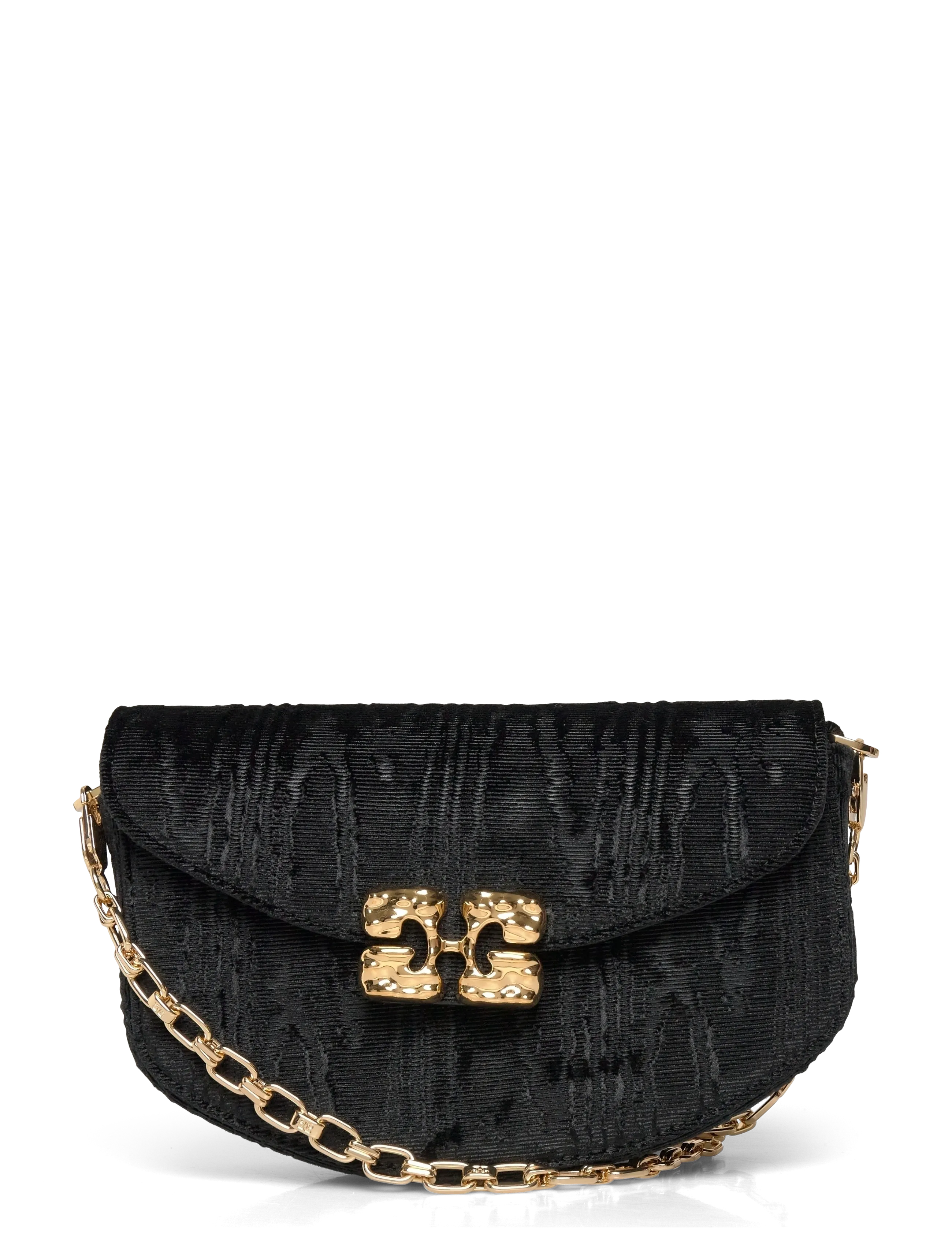 Ganni Lulu Wallet On Chain Bag, One Size, Card Holders & Wallets, Schwarz - Frauen