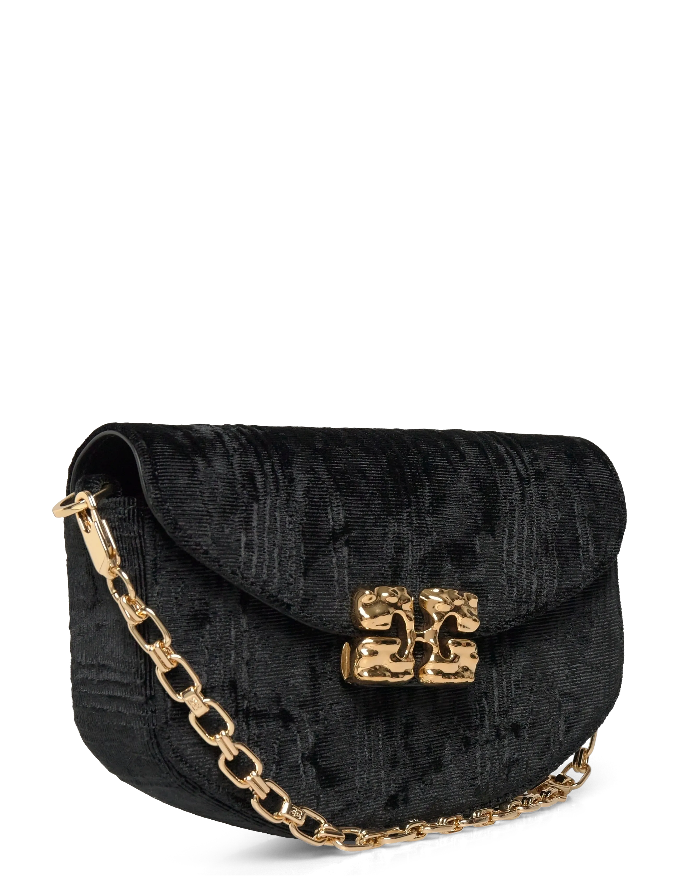 Ganni - Lulu wallet on a chain - punge - black - 2