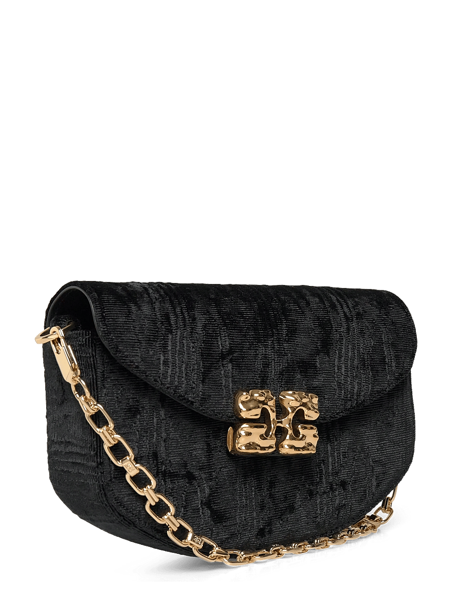 Ganni - Lulu wallet on a chain - punge - black - 2