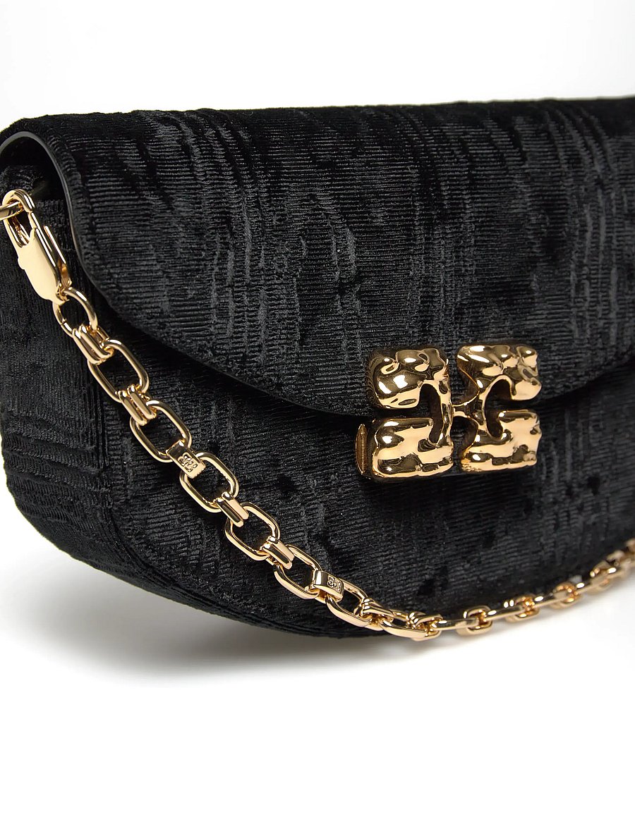 Ganni - Lulu wallet on a chain - punge - black - 4