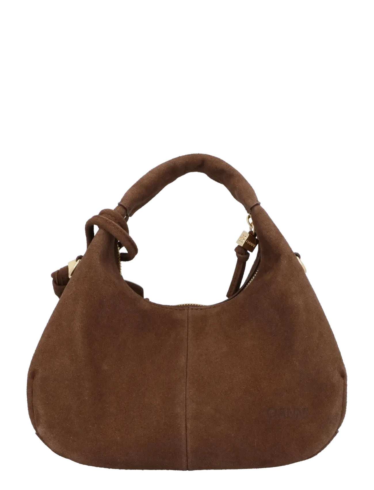 Ganni - Hobo Mini Recycled Suede Pelinova - besondere anlässe - brown - 1