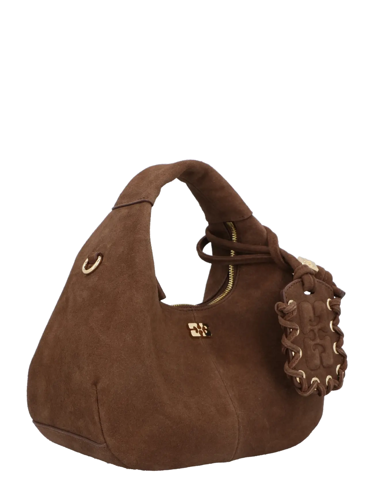 Ganni - Hobo Mini Recycled Suede Pelinova - besondere anlässe - brown - 2