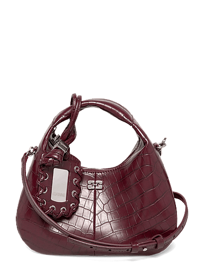 Croc Embossed Hobo Shoulder Bag - Top Handle Tasker