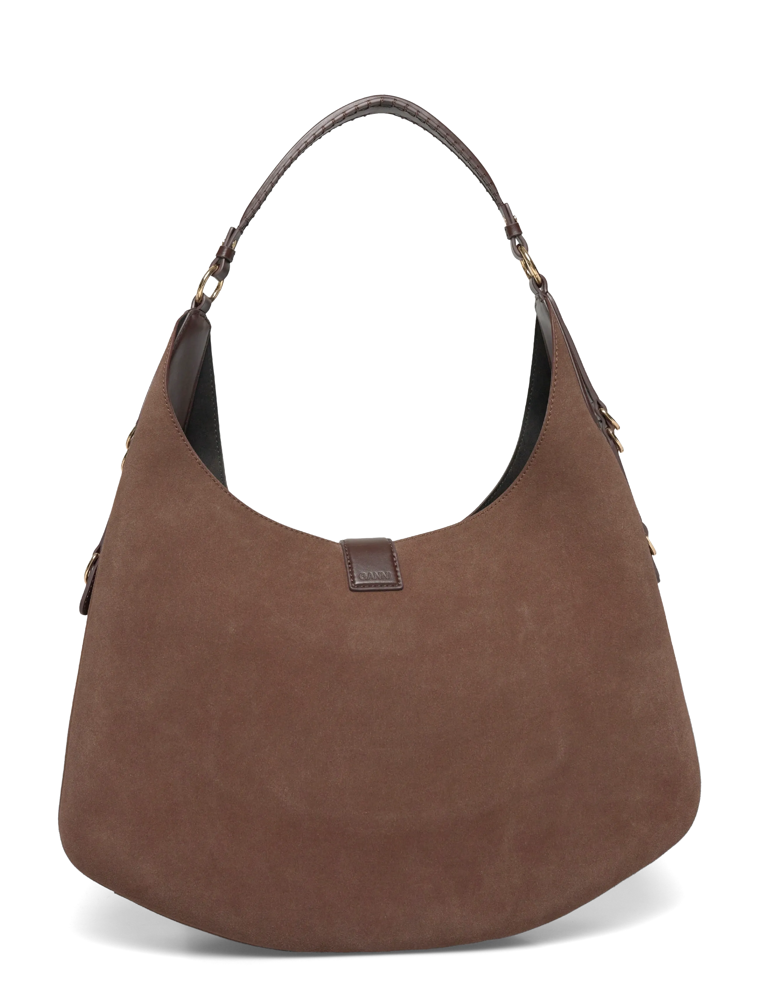 Ganni - Kat Large Suede - everyday style - chicory coffee - 1