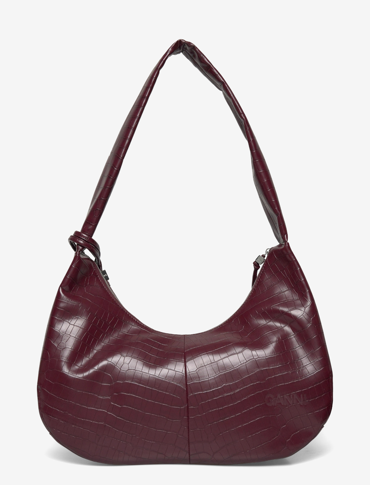Ganni - Hobo Medium Croco - schultertaschen - red - 1