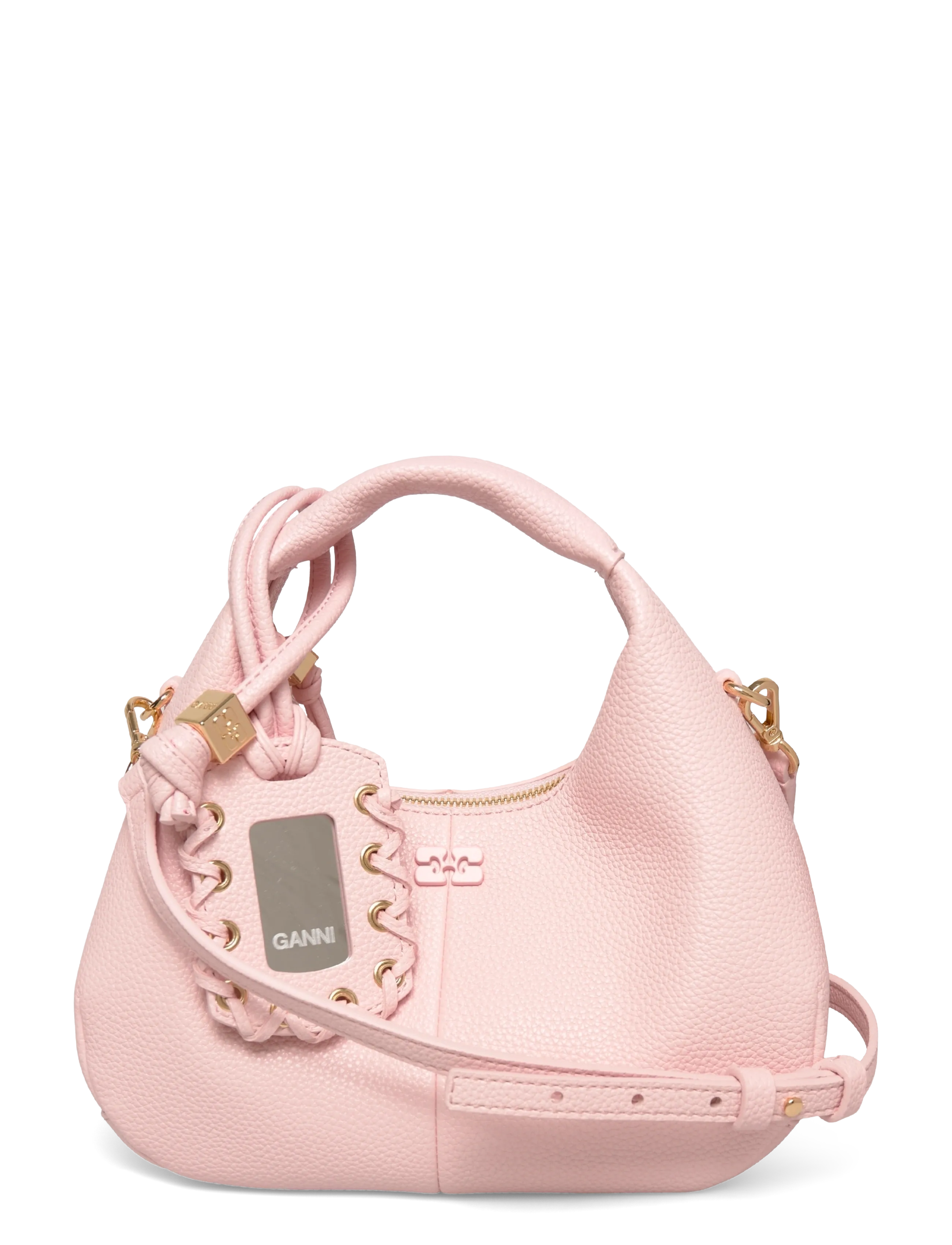 Ganni Mini Hobo Bag, One Size, Bags, Rosa - Top Handle Frauen