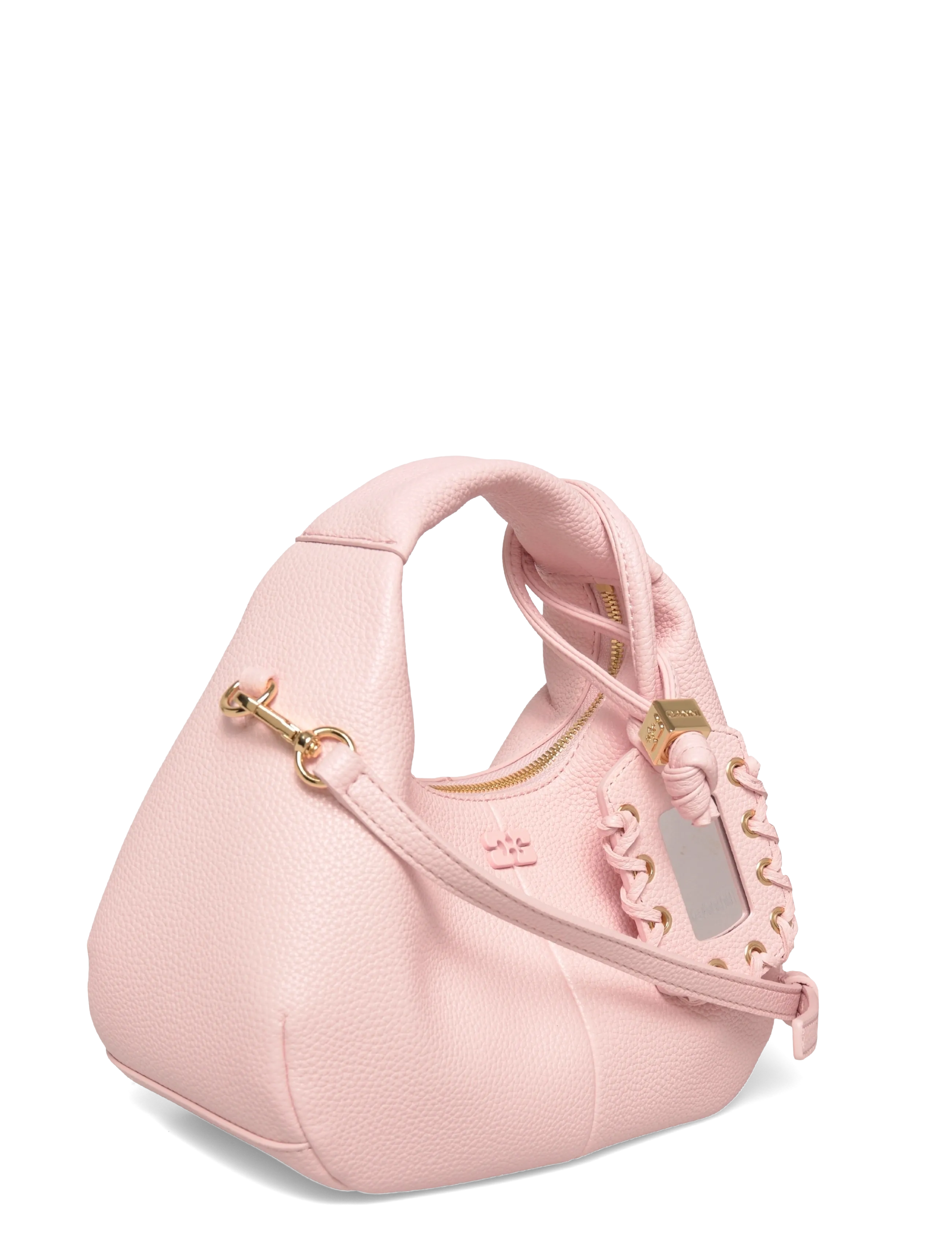 Ganni - Hobo Mini Grained - særlige begivenheder - pink - 2