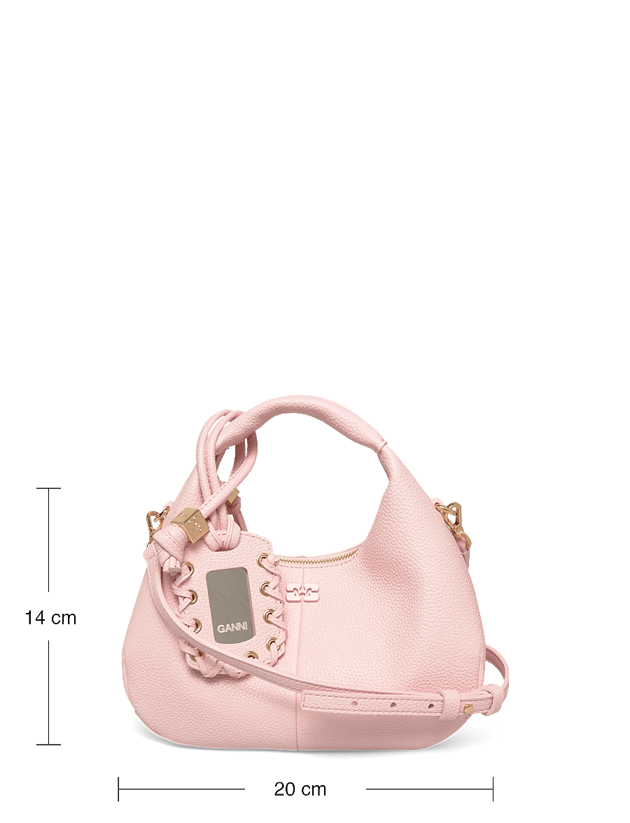 Ganni - Hobo Mini Grained - særlige begivenheder - pink - 3