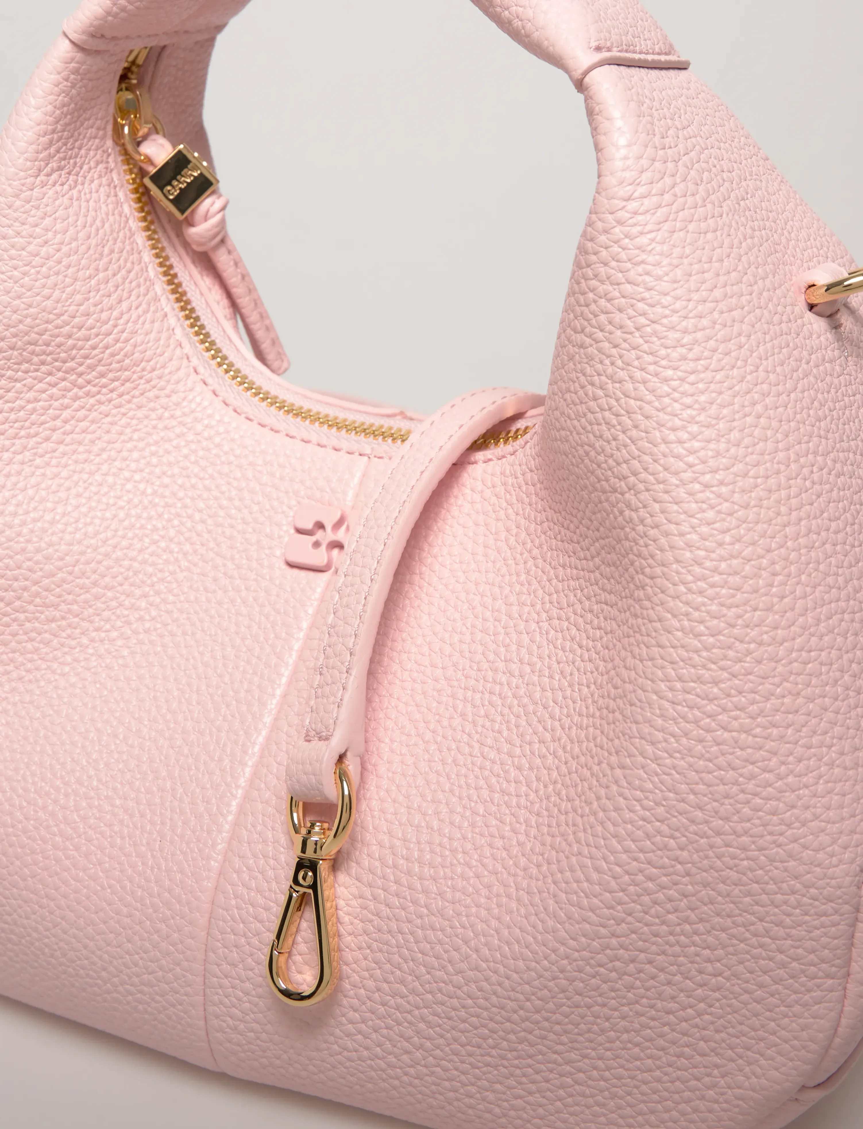 Ganni - Hobo Mini Grained - særlige begivenheder - pink - 4