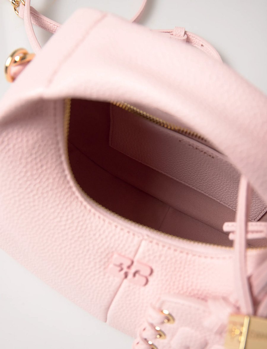 Ganni - Hobo Mini Grained - særlige begivenheder - pink - 5