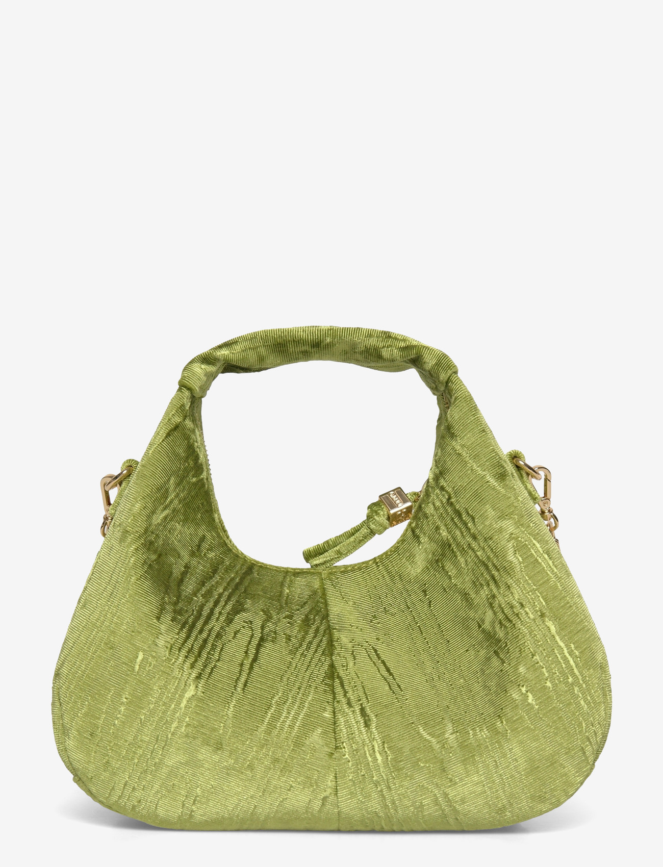 Ganni - Hobo Mini Velvet Moire - erilised sündmused - green - 1
