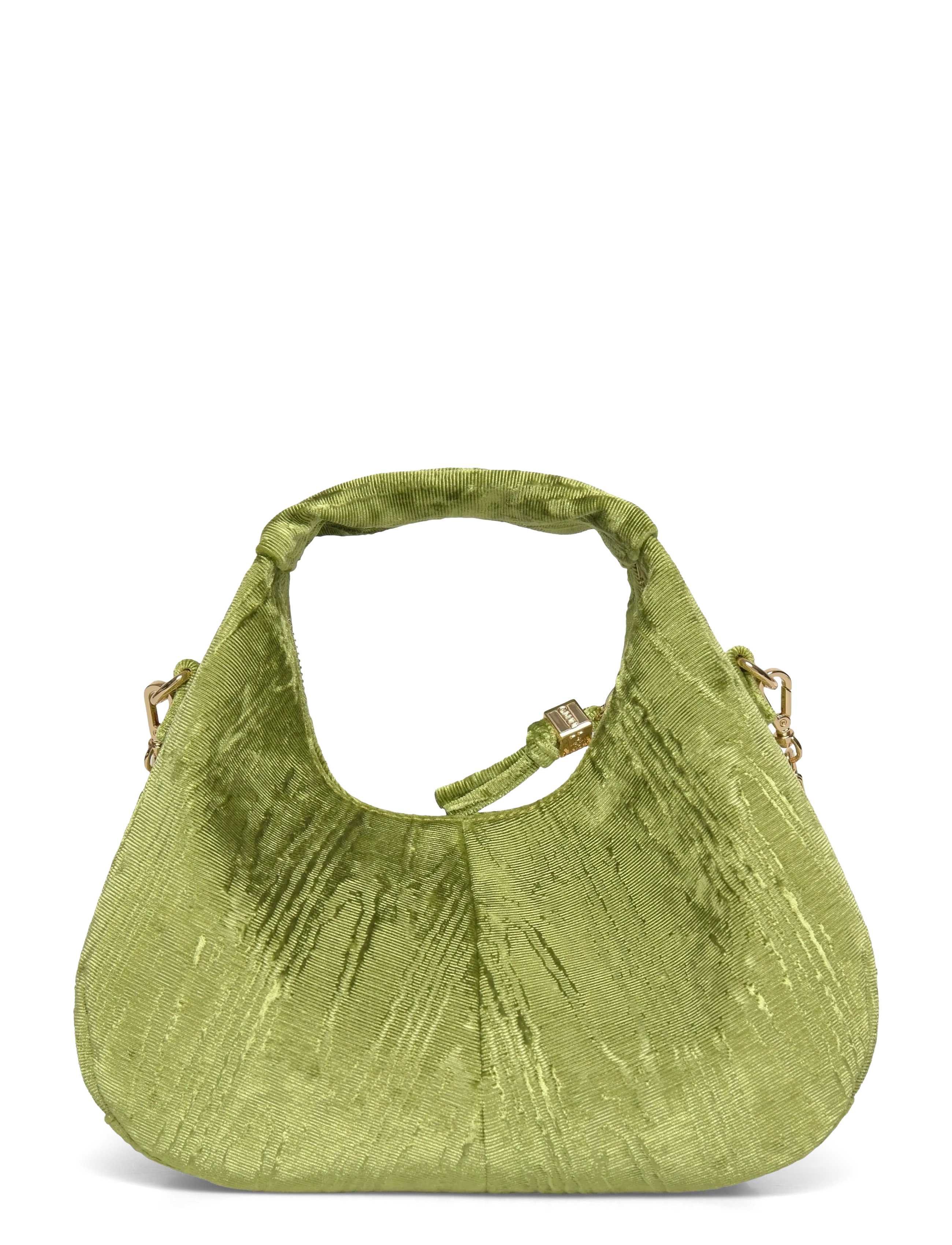 Ganni - Hobo Mini Velvet Moire - special occasions - green - 1
