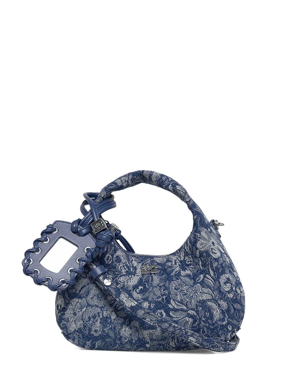 Ganni - Tapestry Denim Hobo Bag - besondere anlässe - blue - 0
