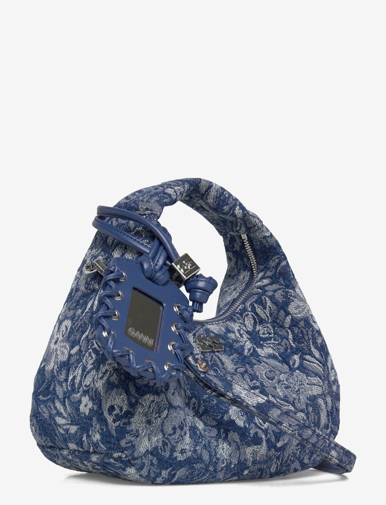 Ganni - Tapestry Denim Hobo Bag - særlige begivenheder - blue - 2