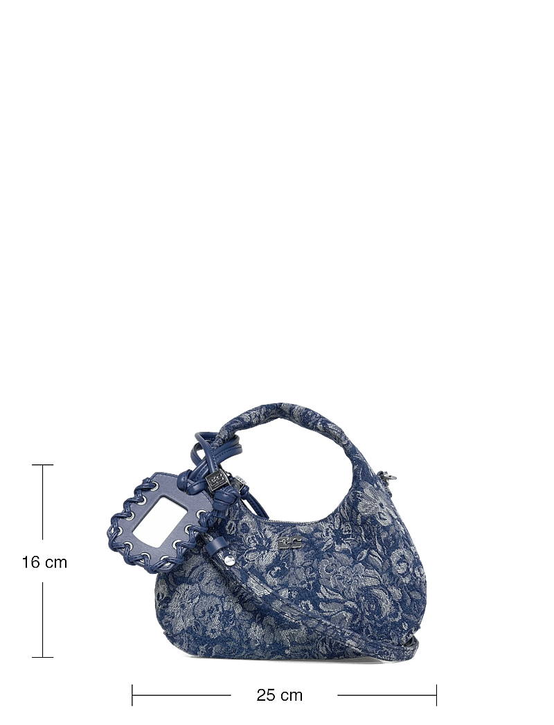 Ganni - Tapestry Denim Hobo Bag - særlige begivenheder - blue - 3