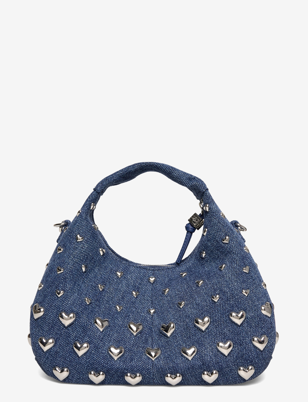 Ganni - Denim Stud Mini Hobo Bag - sacs à main - blue - 1