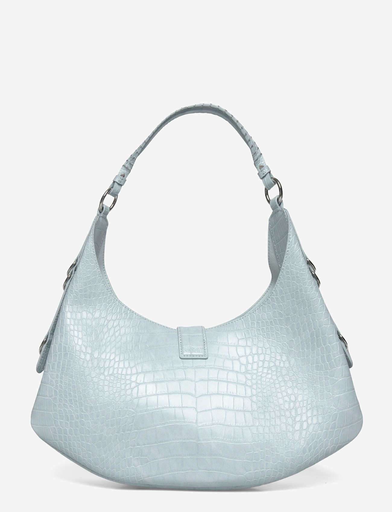 Ganni - Kat Small Croco - shoulder bags - blue - 1