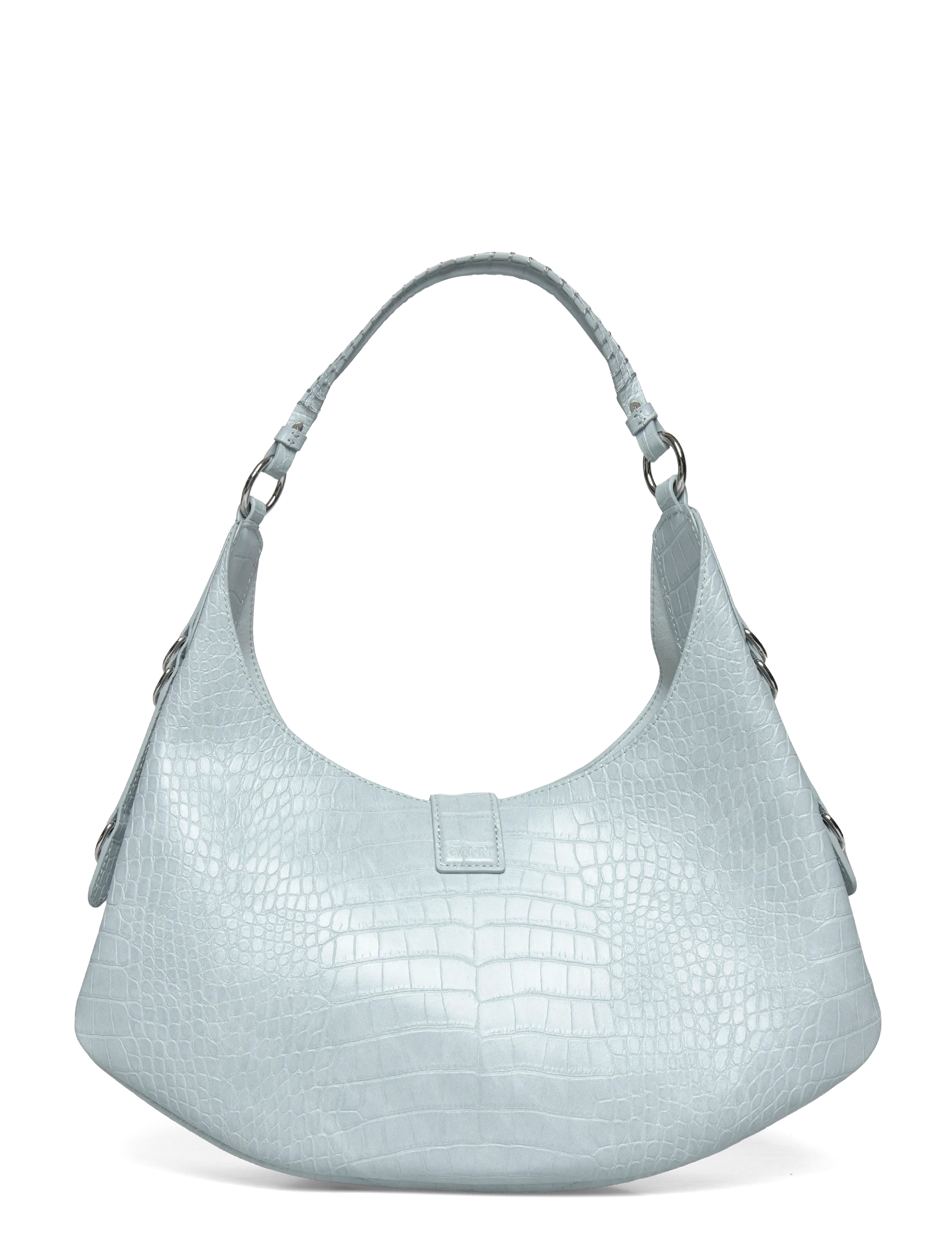 Ganni - Kat Small Croco - schultertaschen - blue - 1