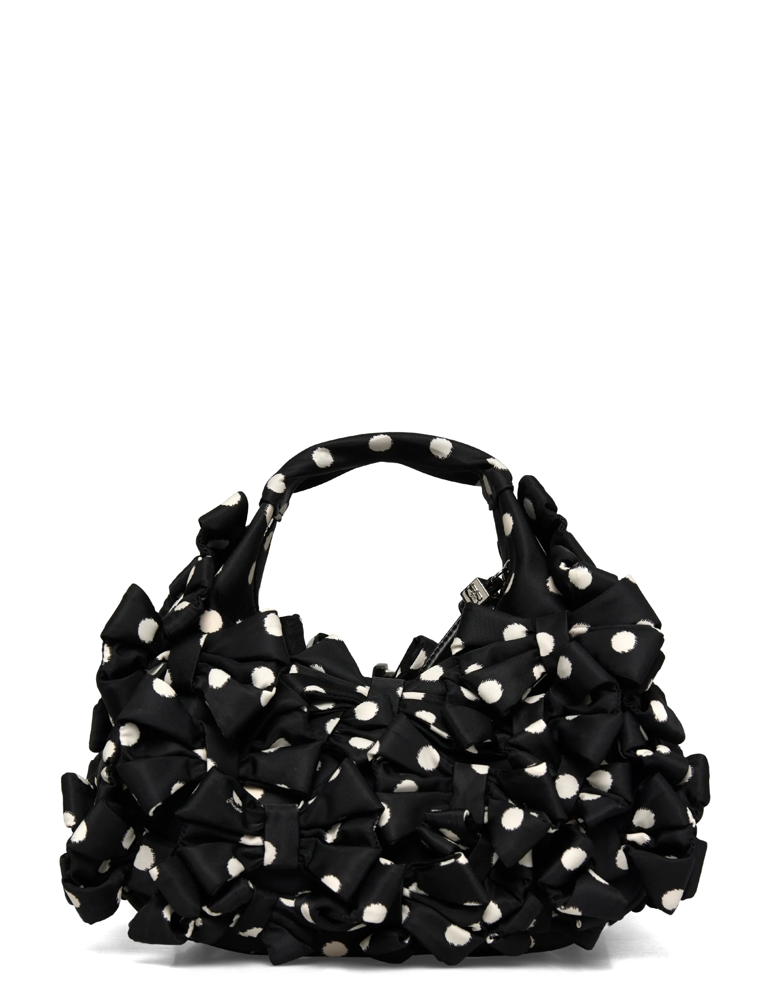 Ganni - Hobo Mini Multi Bow Satin Print - modes tendences - black - 1
