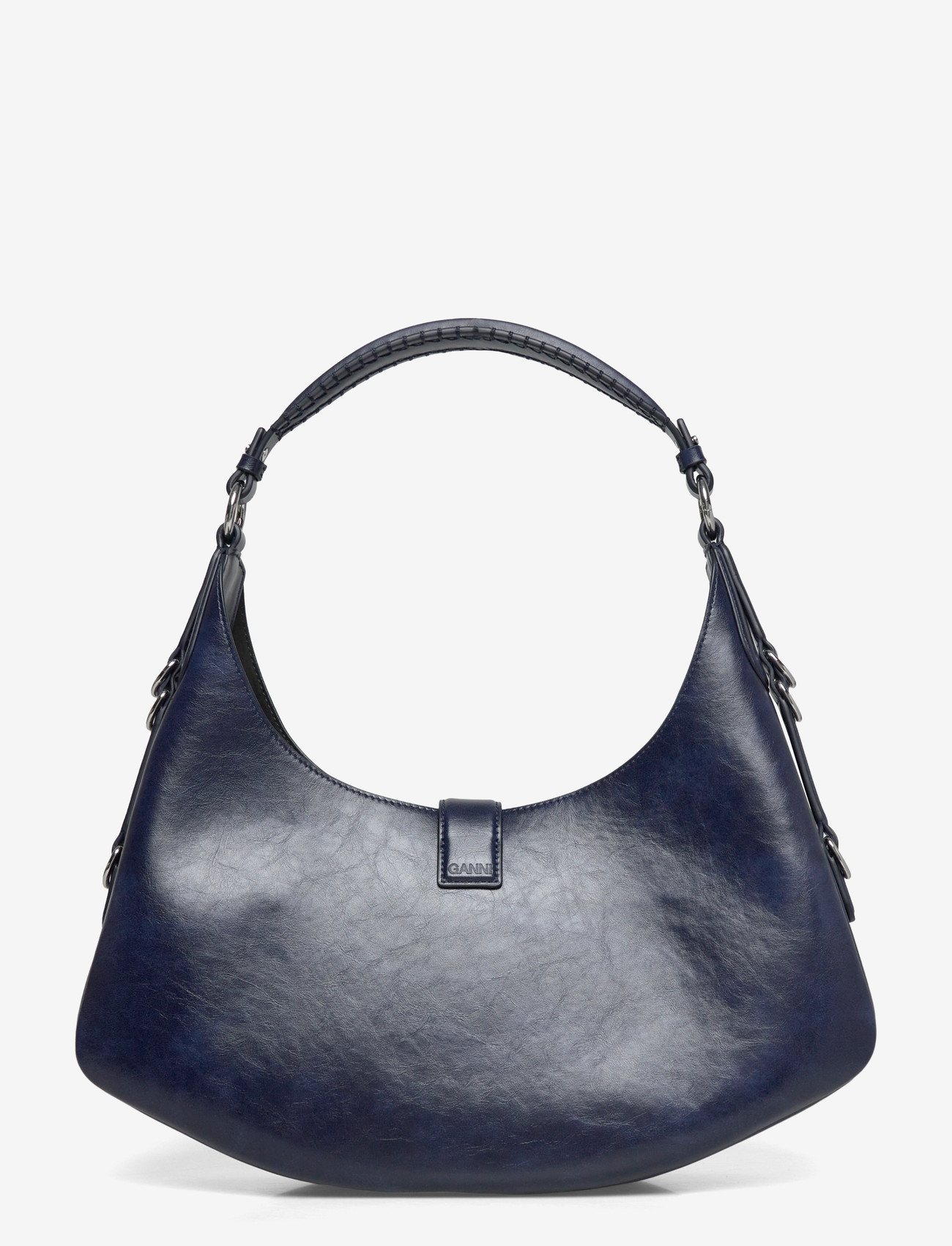 Ganni - Kat Small Crinkle - skuldertasker - navy - 1