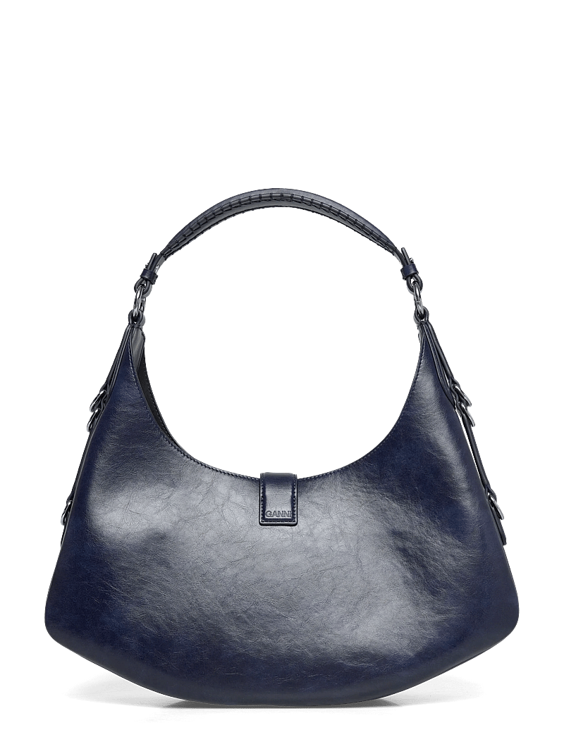 Ganni - Kat Small Crinkle - skuldertasker - navy - 1