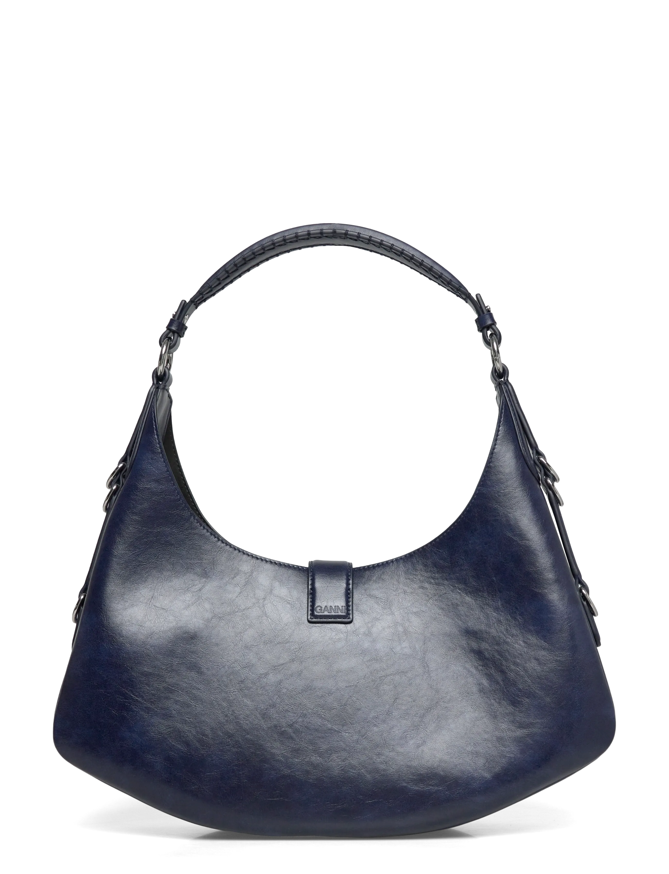 Ganni - Kat Small Crinkle - schultertaschen - navy - 1