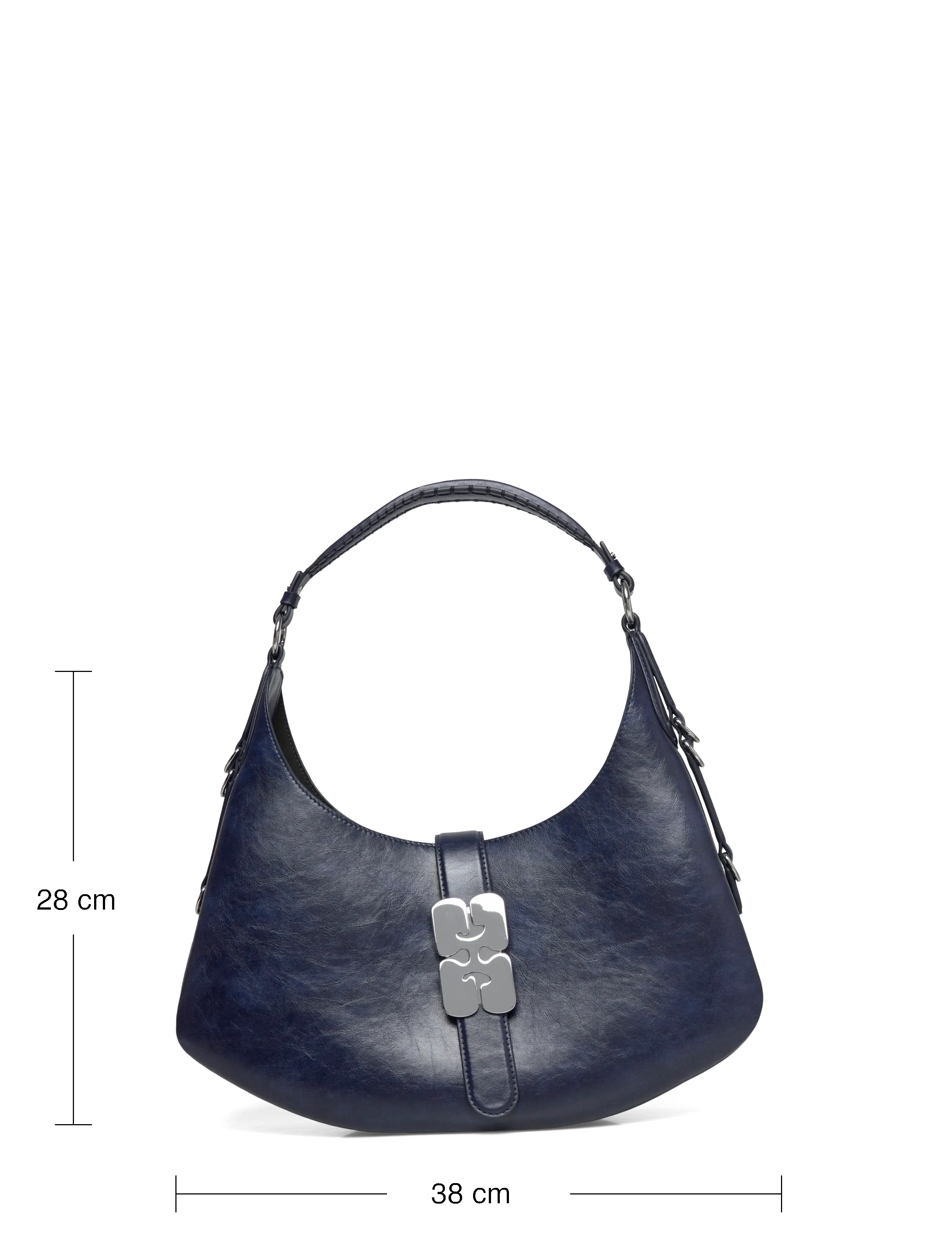 Ganni - Kat Small Crinkle - schultertaschen - navy - 3