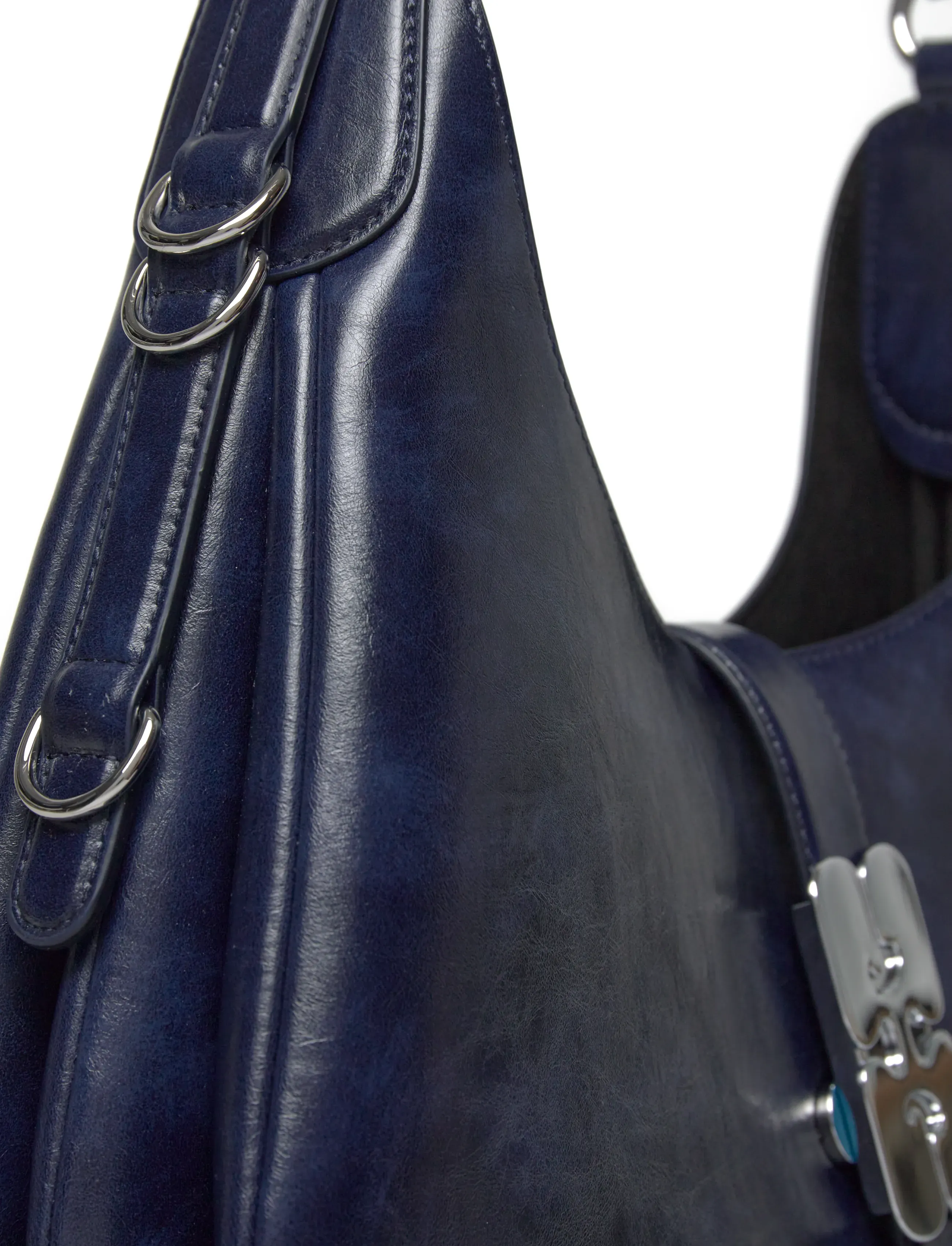 Ganni - Kat Small Crinkle - schultertaschen - navy - 4