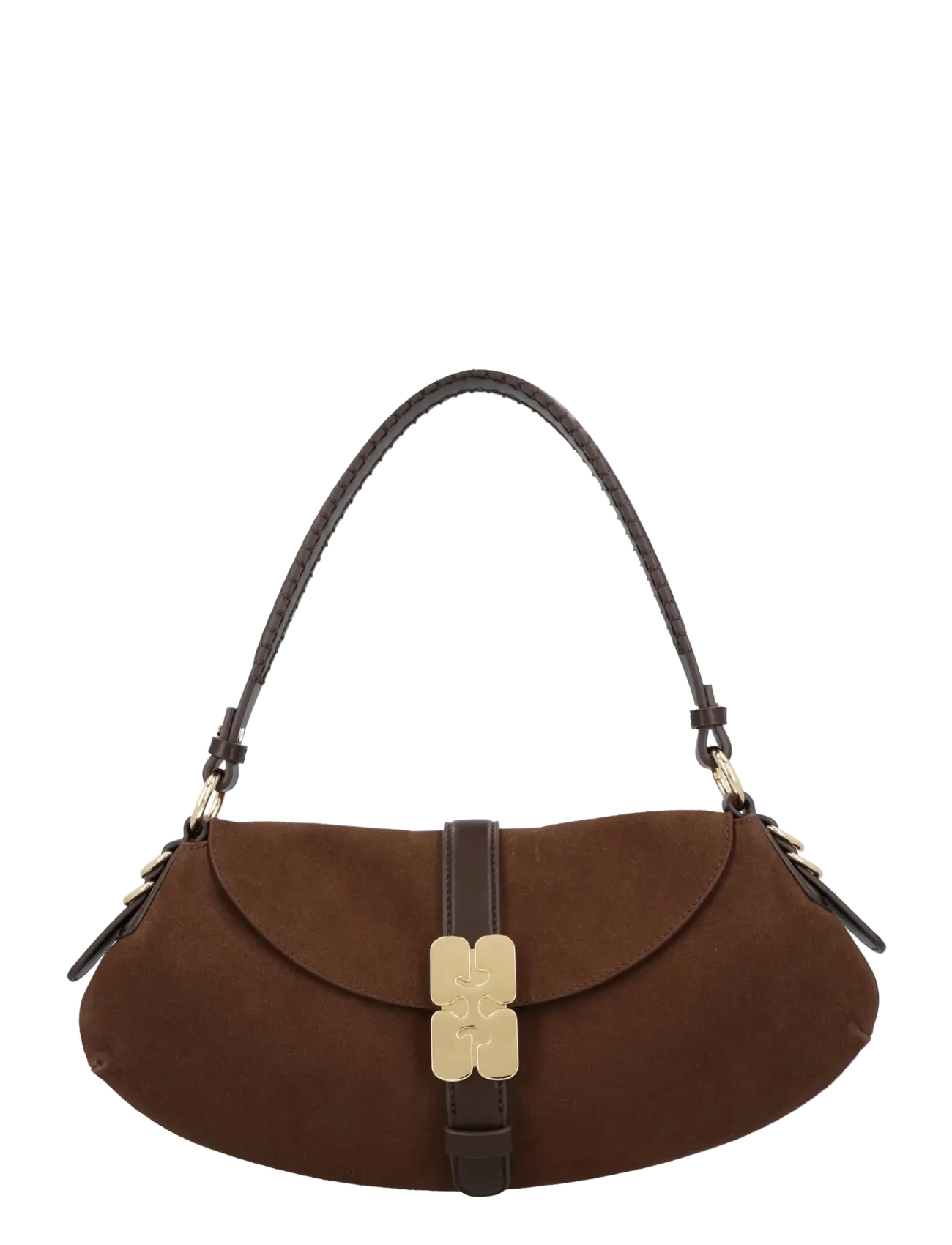 Ganni B Kat Shoulder Bag, One Size, Bags, Braun - Small Bags-crossbody Frauen