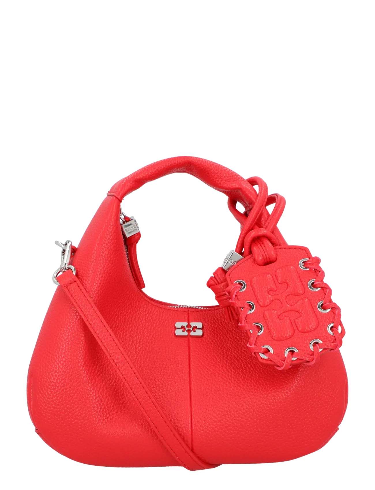 Ganni Mini Hobo Bag, One Size, Bags, Rot - Top Handle Frauen