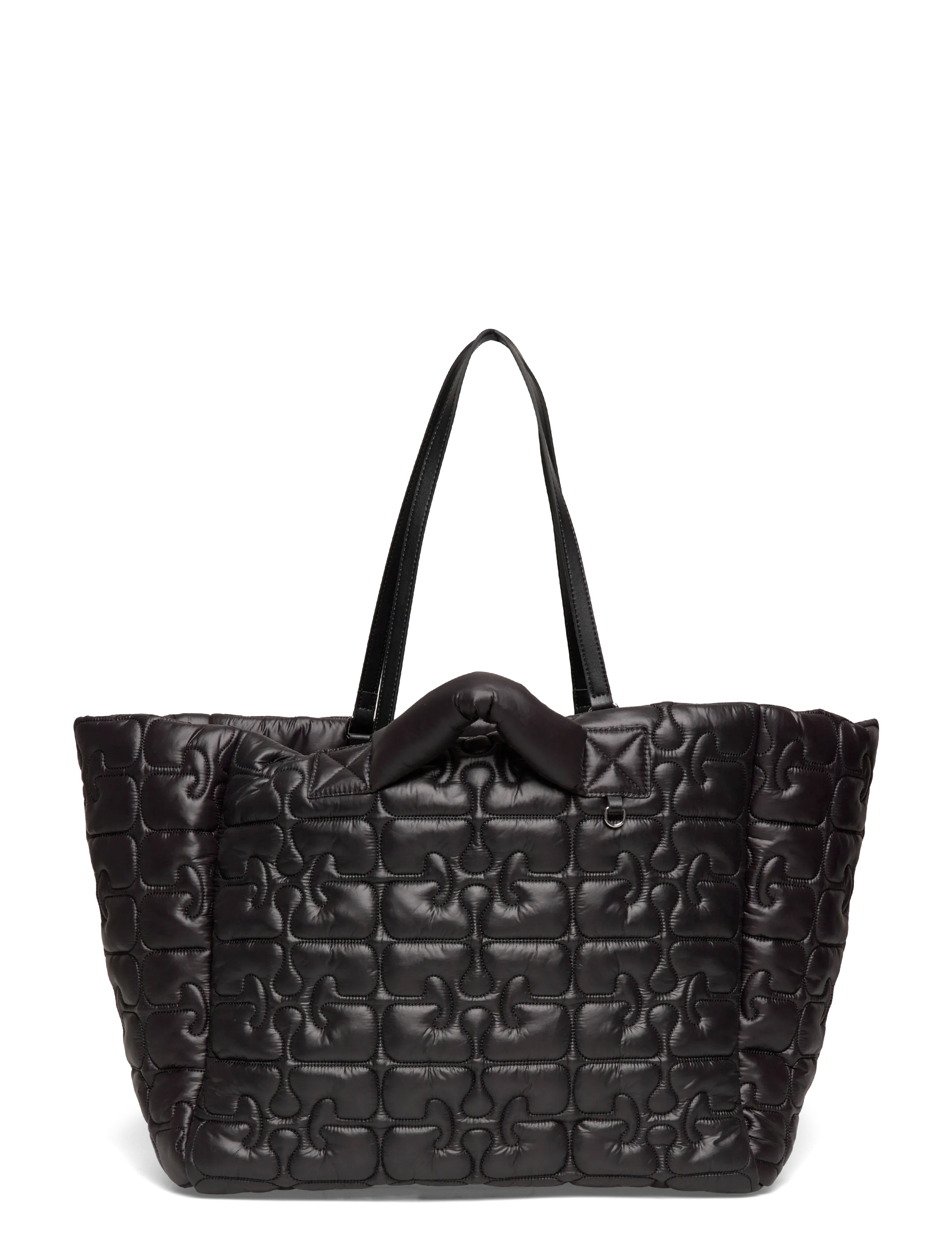 Ganni Quilted Re Tech Xxl Tote, One Size, Bags, Schwarz - Shoppers, Frauen