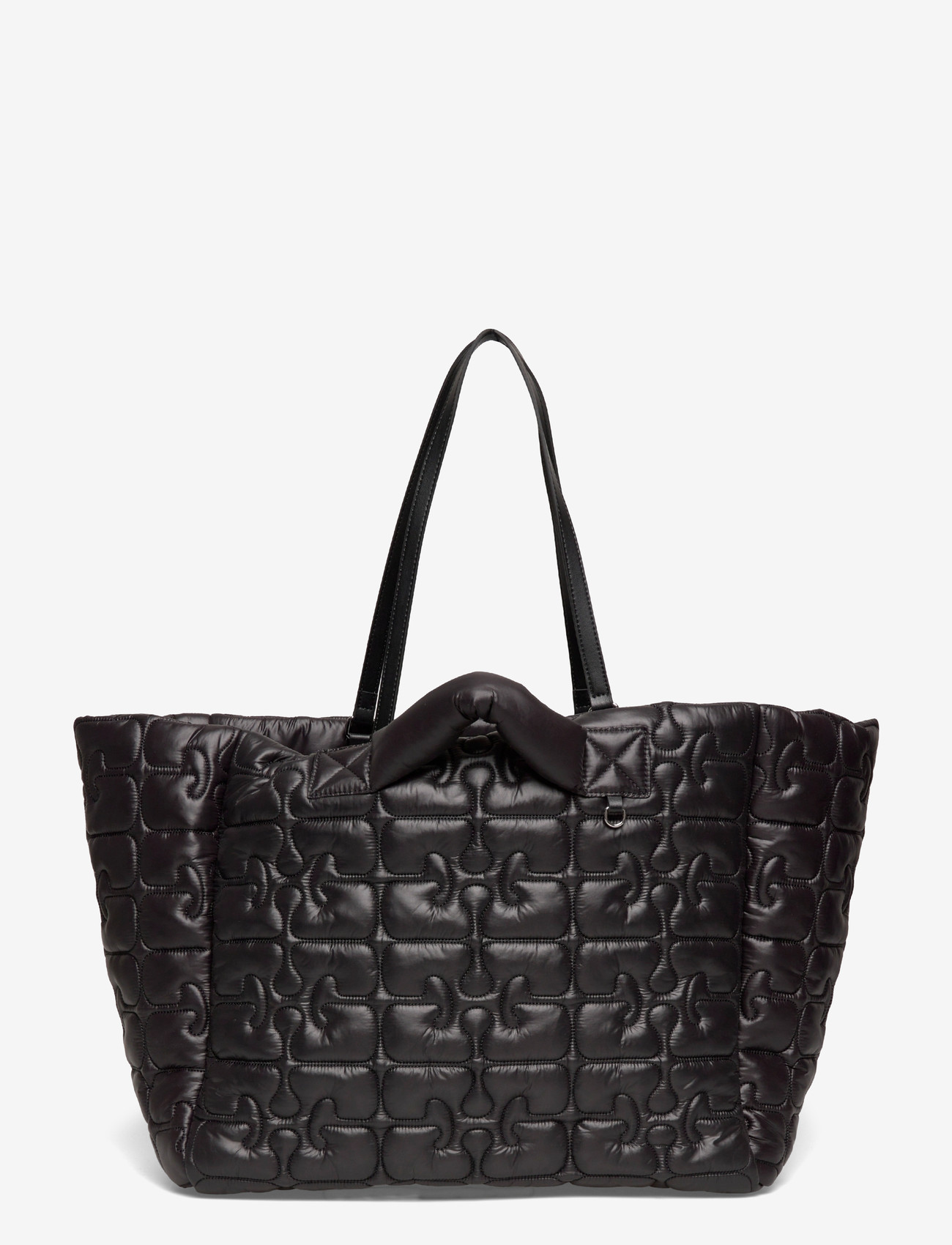 Ganni - Re-Tech Quilted Tote bag - shoppers - black - 0