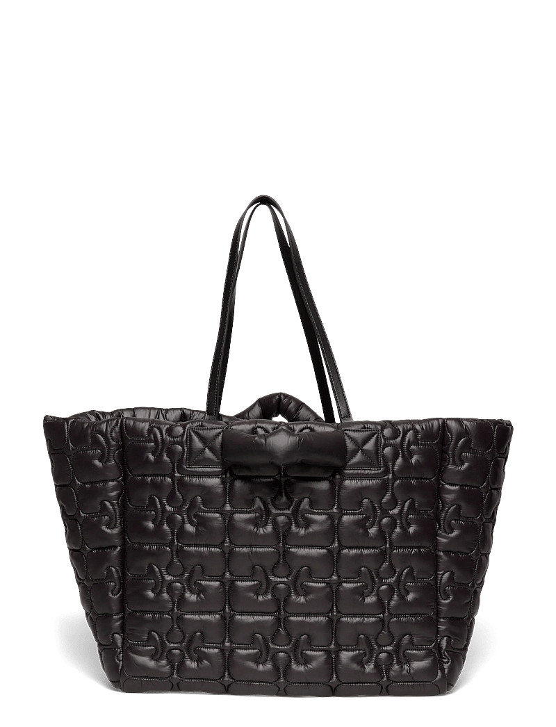 Ganni - Re-Tech Quilted Tote bag - shoppers - black - 1
