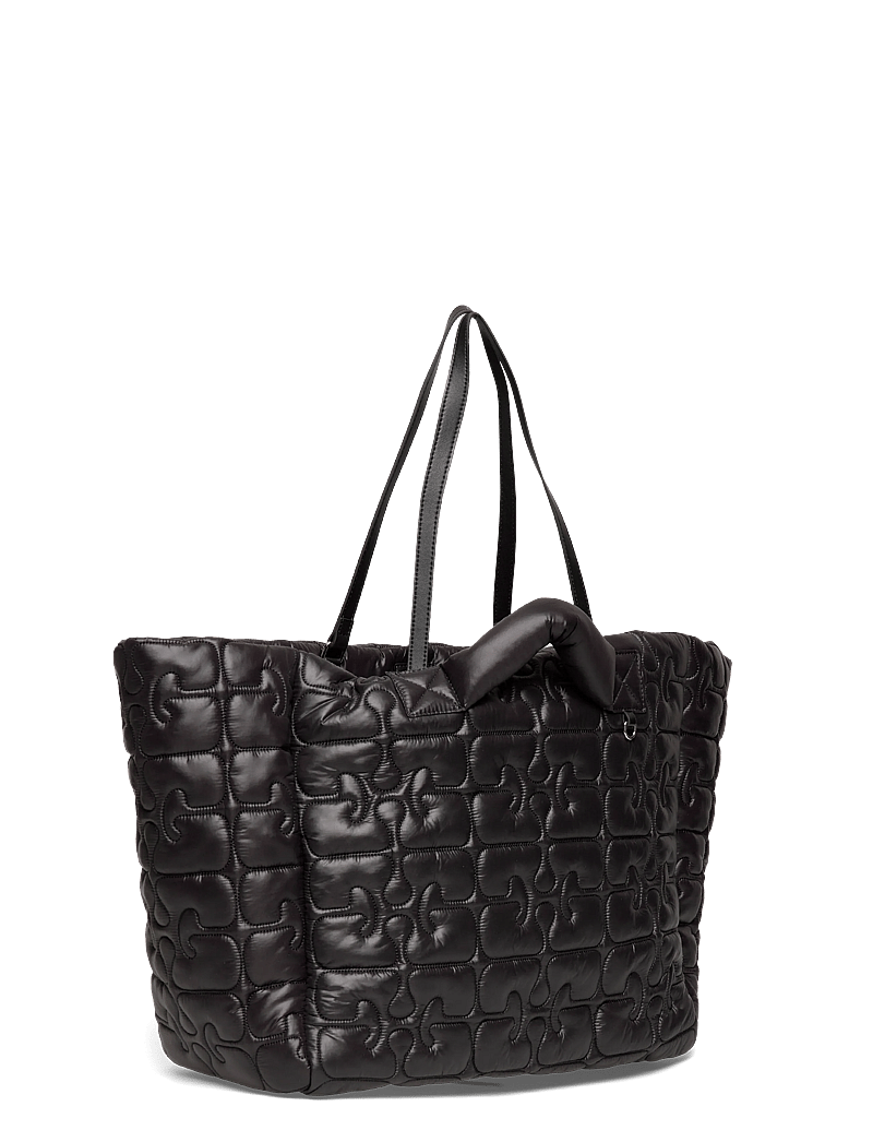 Ganni - Re-Tech Quilted Tote bag - shoppers - black - 2