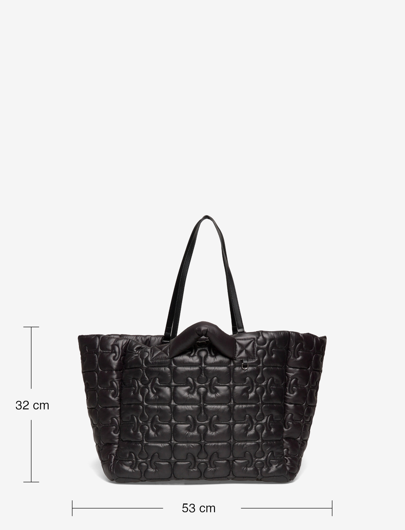 Ganni - Re-Tech Quilted Tote bag - shoppers - black - 3