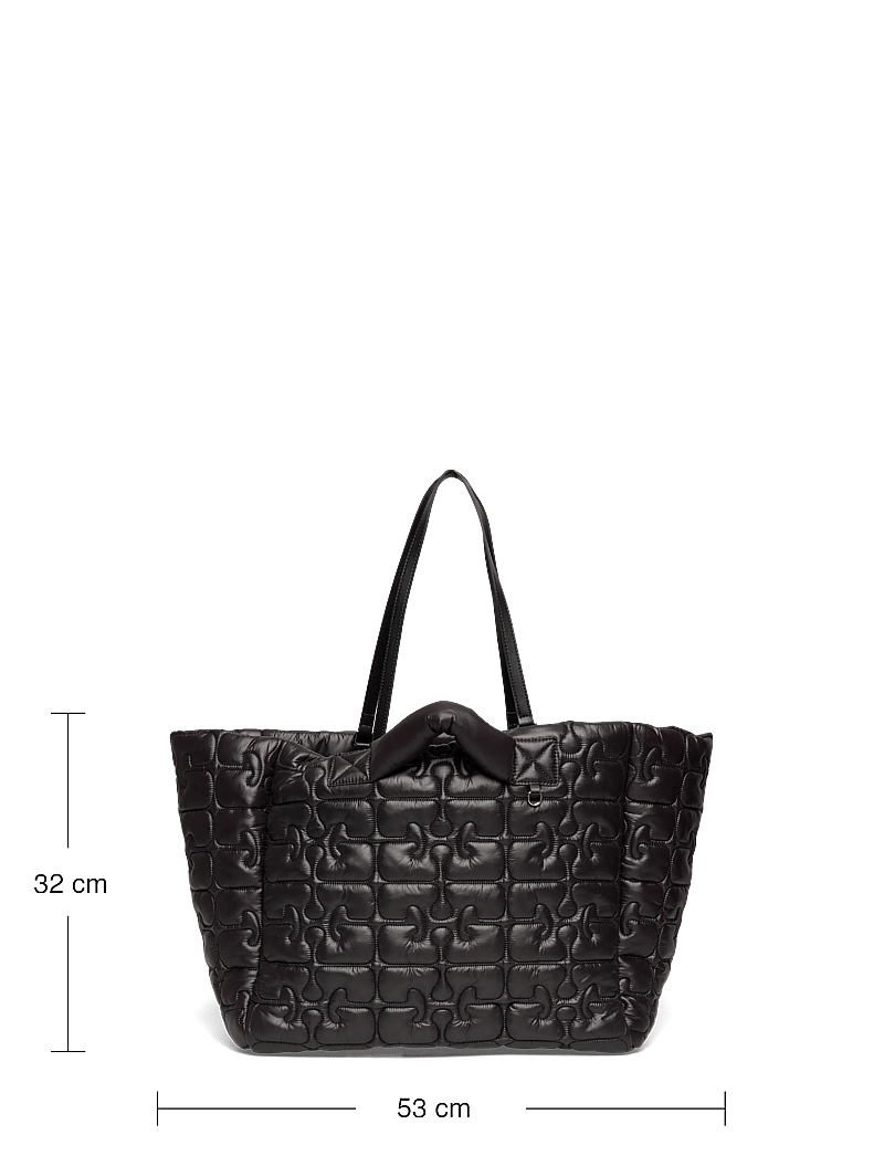Ganni - Re-Tech Quilted Tote bag - shoppers - black - 3