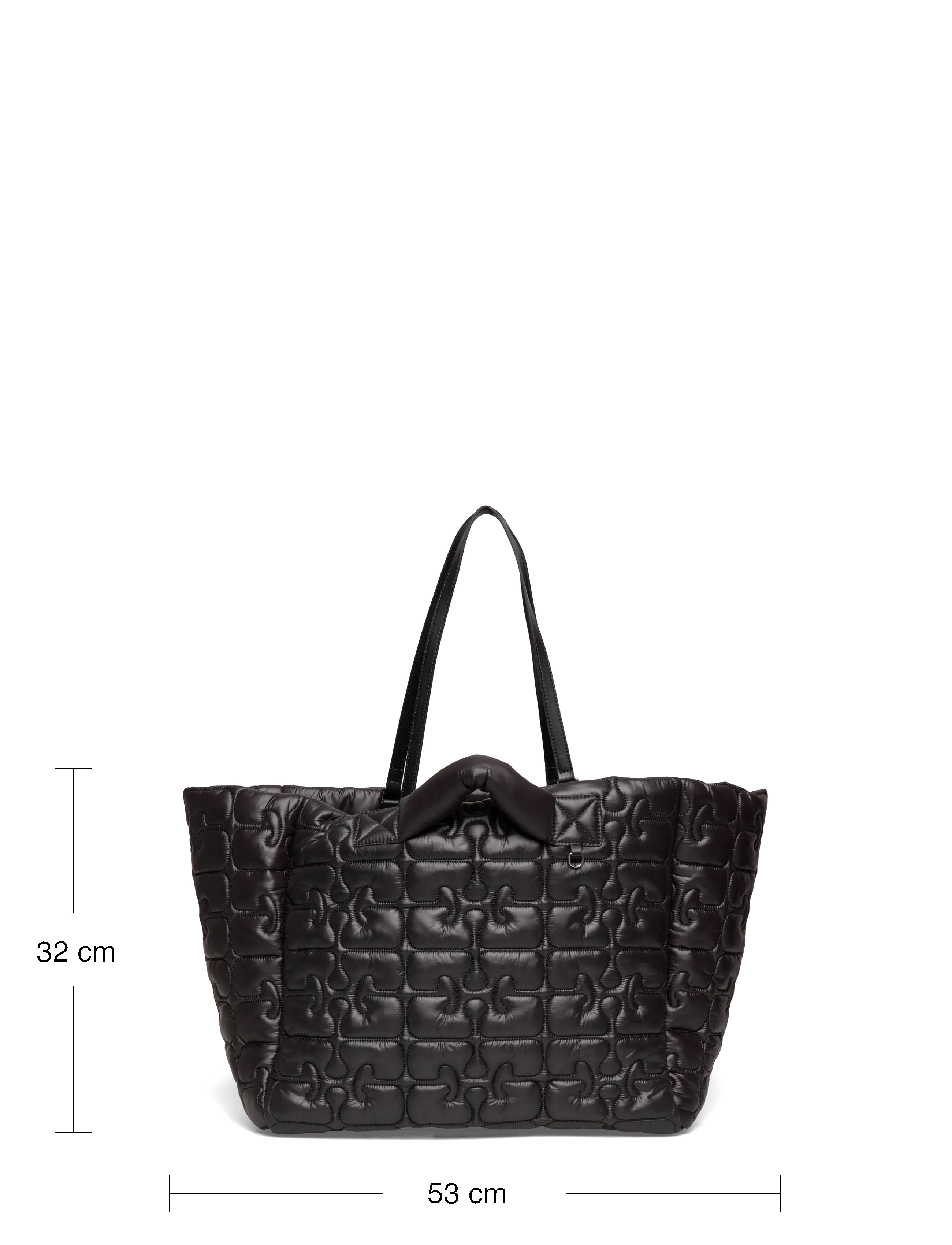 Ganni - Quilted Re Tech Xxl Tote - talpios rankinės - black - 3