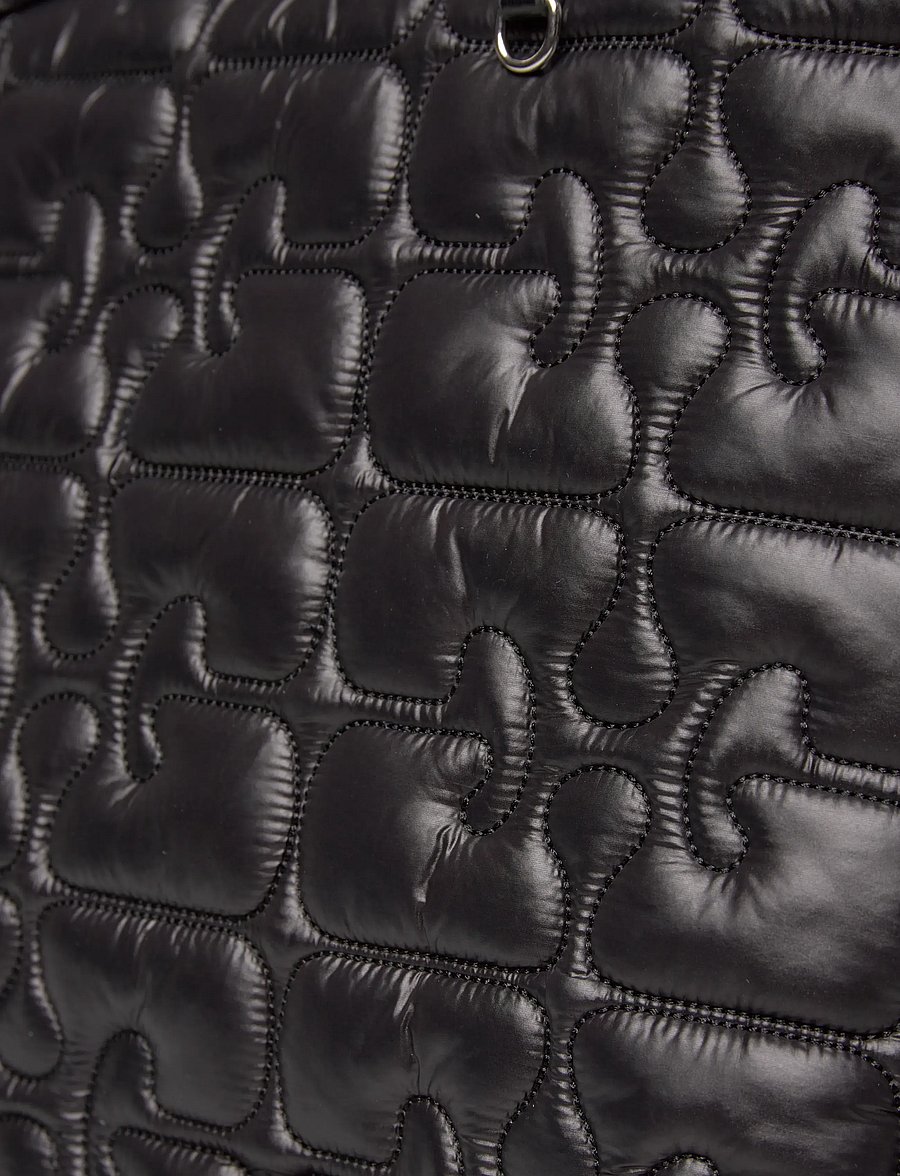 Ganni - Quilted Re Tech Xxl Tote - talpios rankinės - black - 4