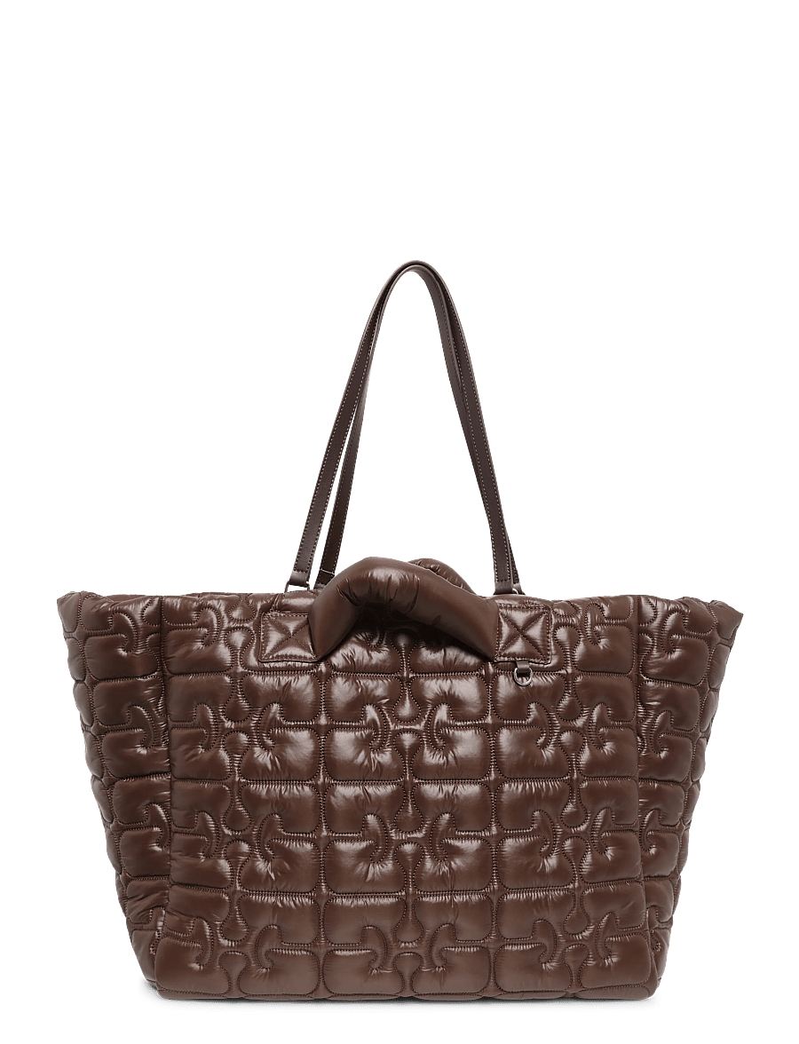 Ganni - Quilted Re Tech Xxl Tote - shopper - chicory coffee - 1