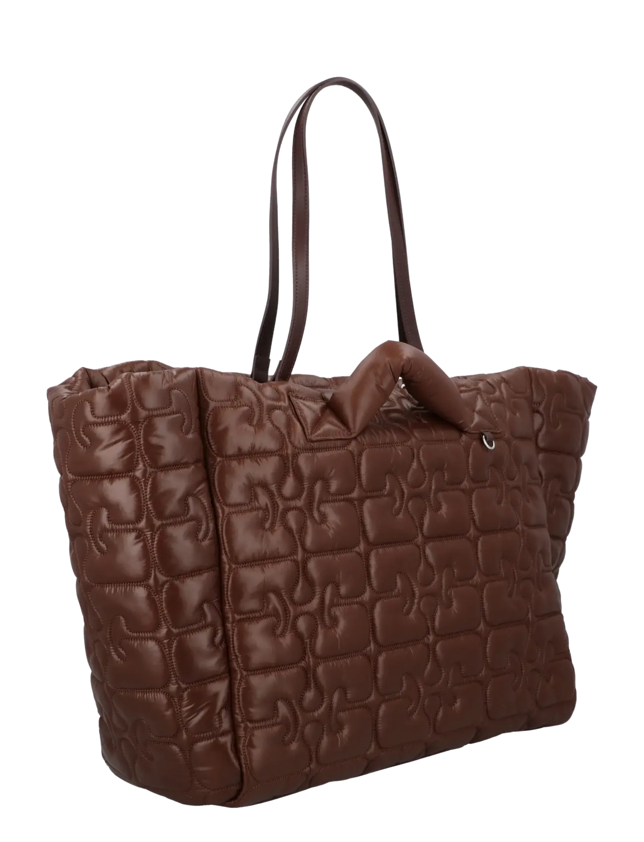 Ganni - Quilted Re Tech Xxl Tote - chicory coffee - 1