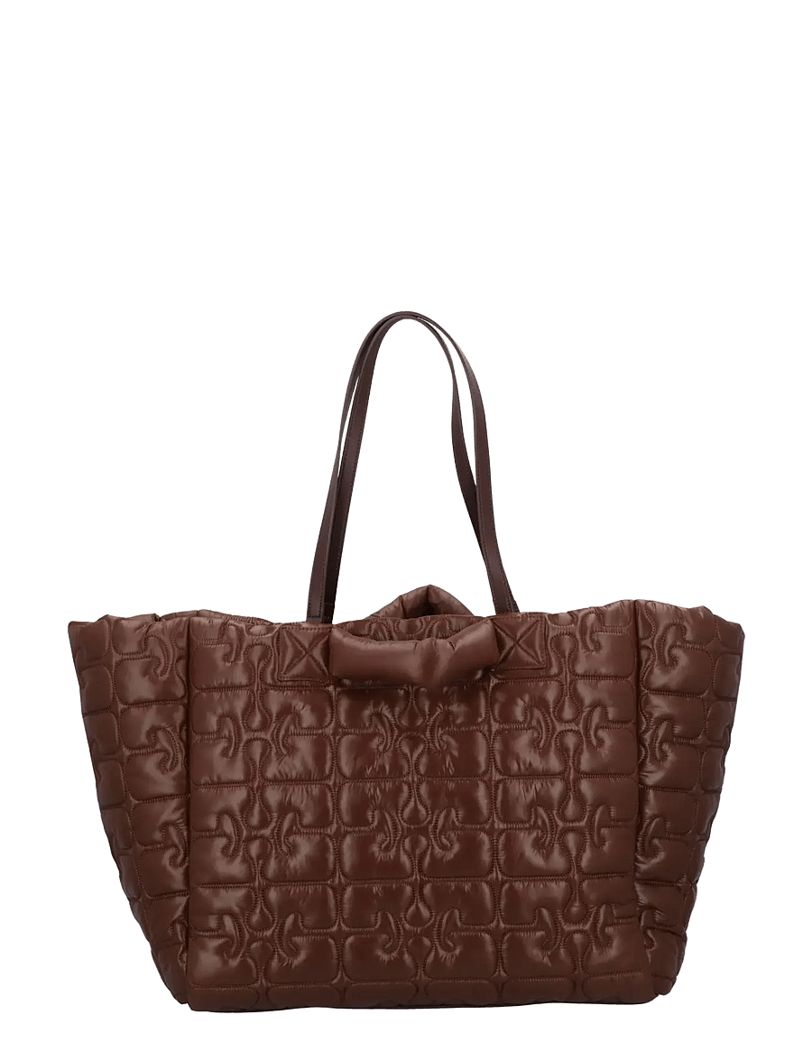 Ganni - Quilted Re Tech Xxl Tote - chicory coffee - 2