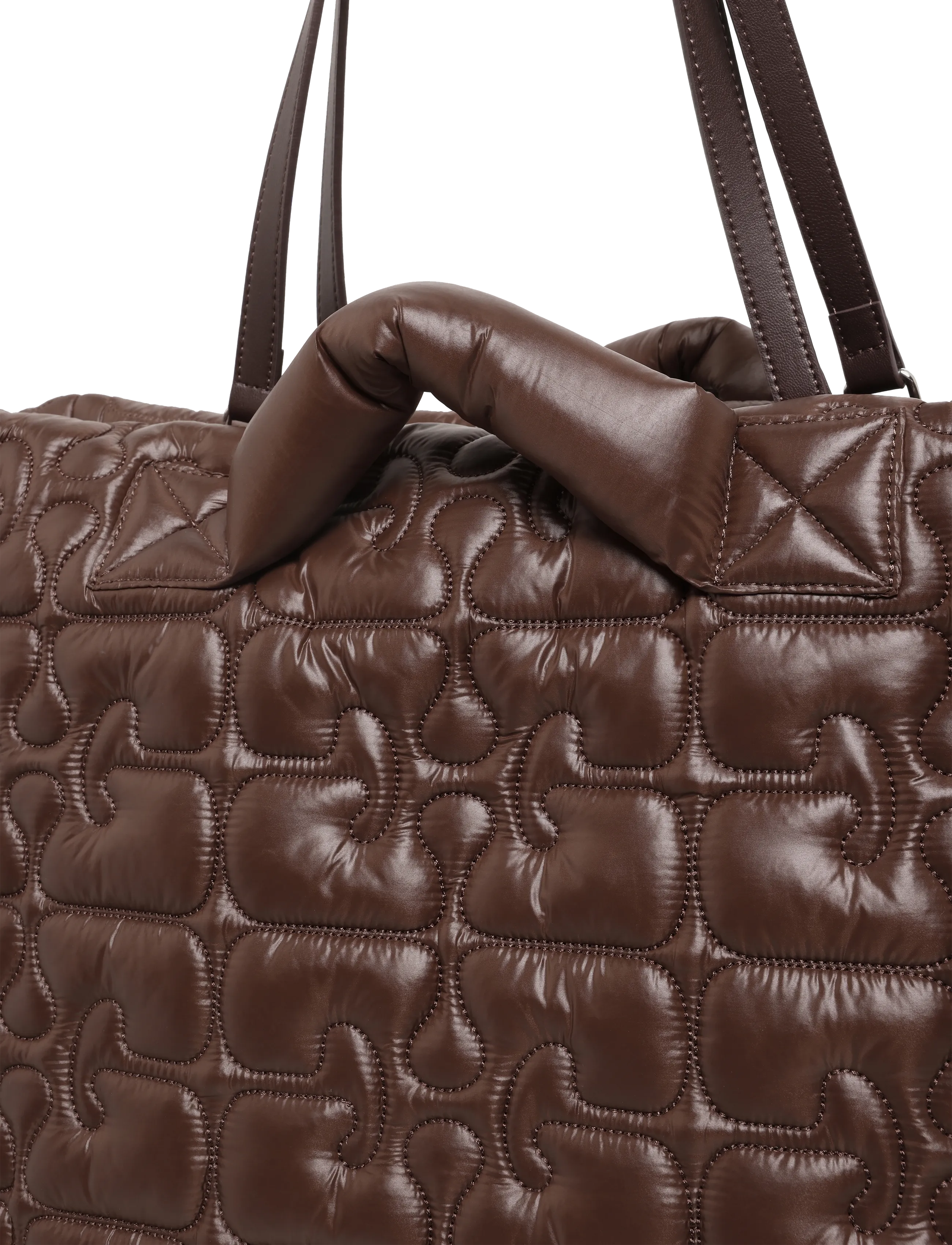 Ganni - Quilted Re Tech Xxl Tote - shopper - chicory coffee - 3