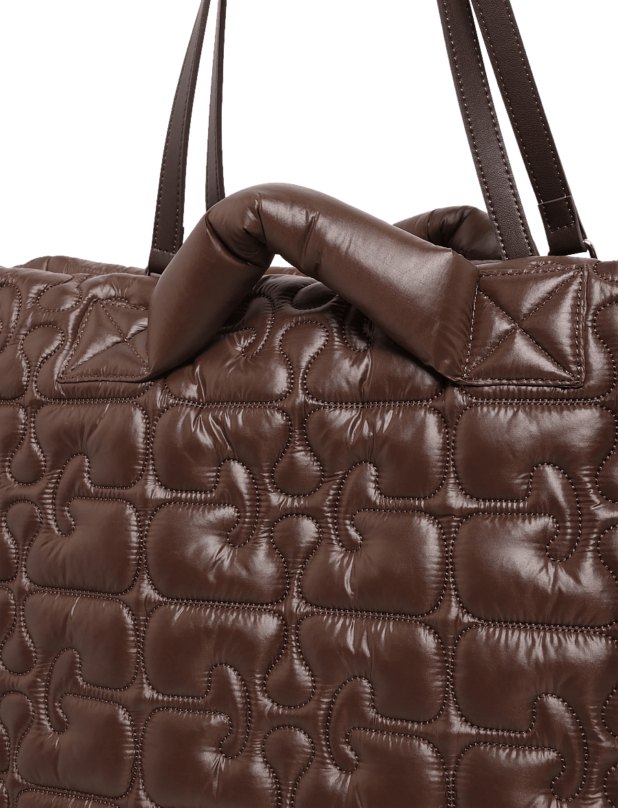 Ganni - Quilted Re Tech Xxl Tote - shopper - chicory coffee - 3