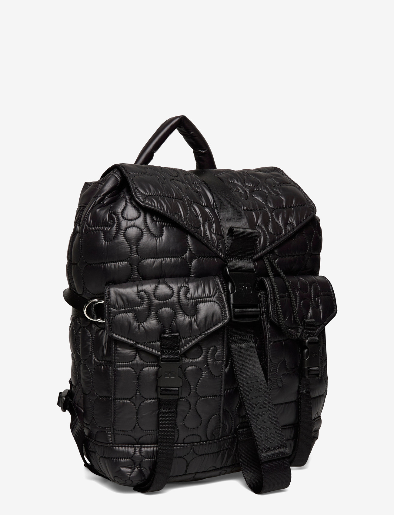 Ganni - Re-Tech Quilted Backpack - seljakotid - black - 2